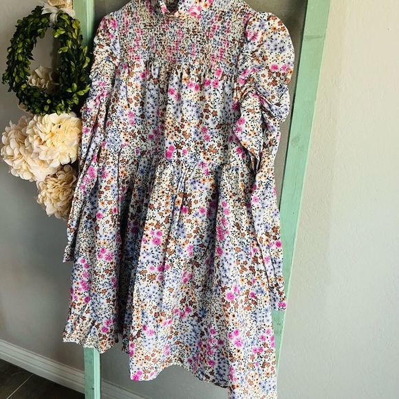 MUNTHE Womens Correct Smocked Floral Mini Dress Size 6 - Picture 3 of 16